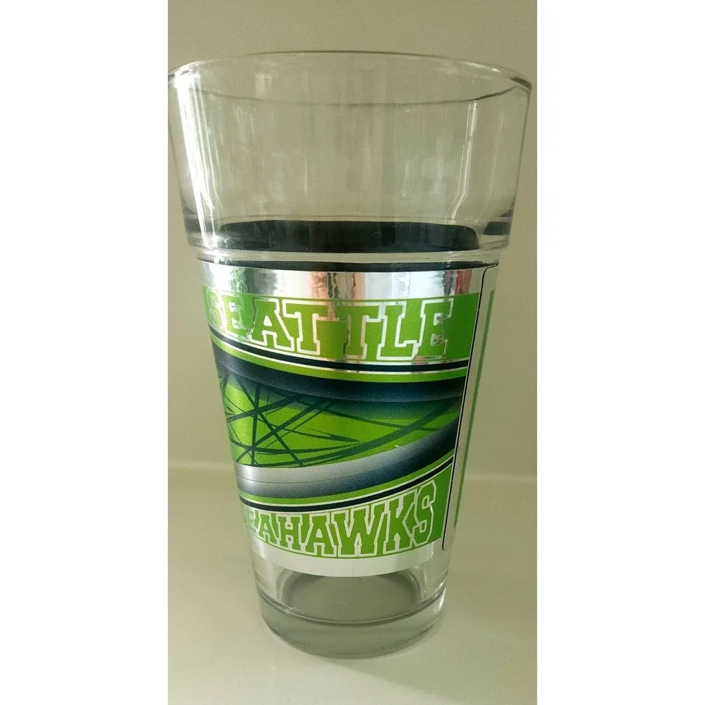Seattle Seahawks Drinking Glass Tumbler 16 Oz